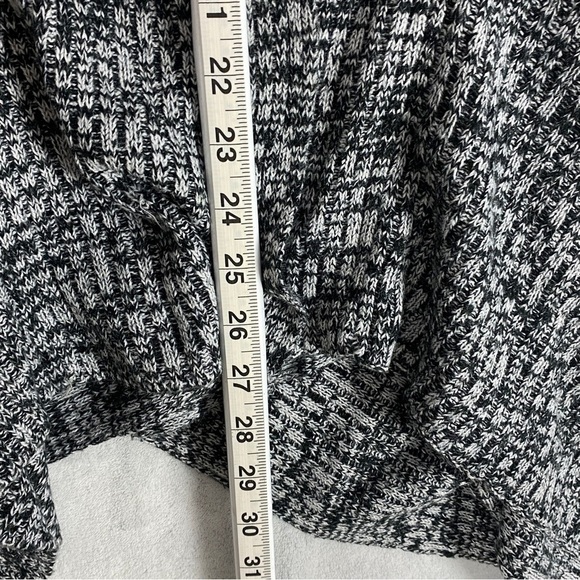 UK2LA Waterfall Front Cardigan Heather Grey Ribbed Knit Sz Small - Picture 12 of 12